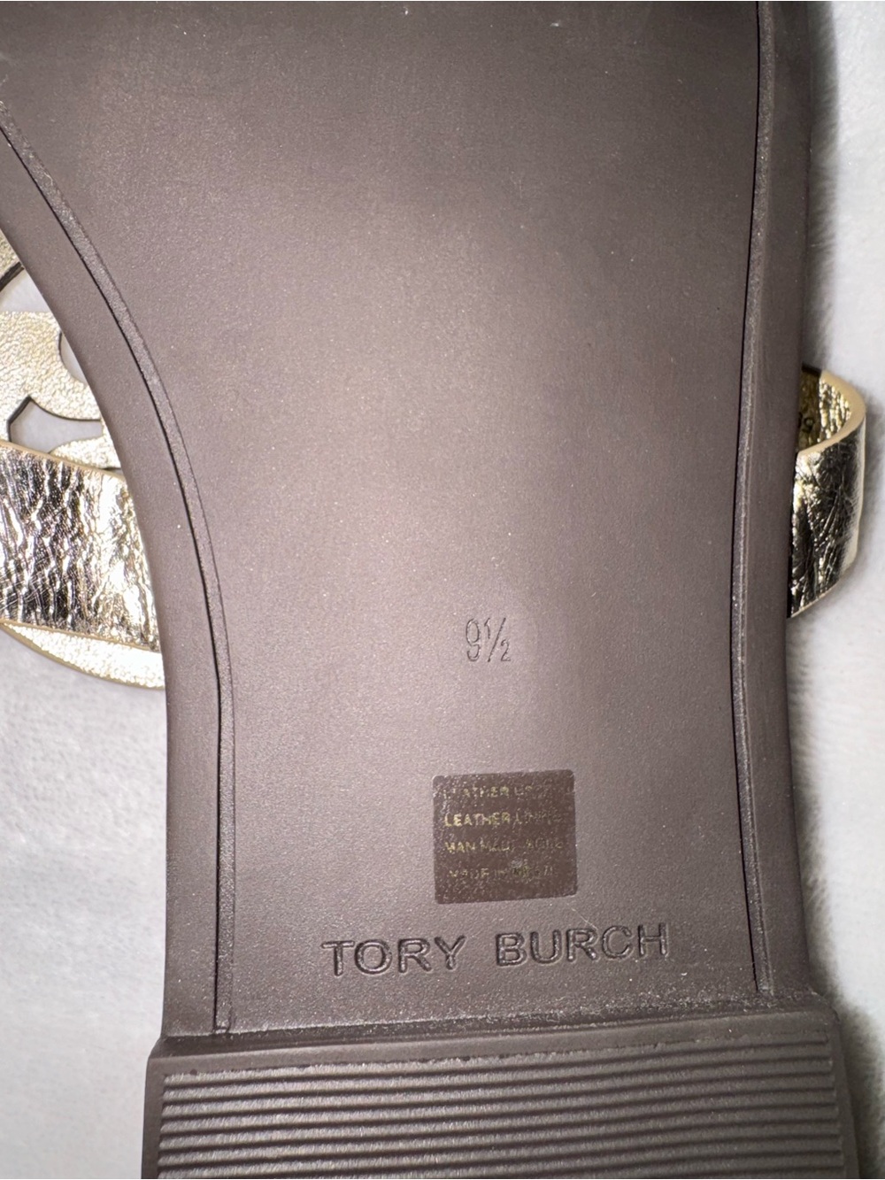 Tory Burch Gold Logo Miller Thong Sandals - Picture 5 of 6